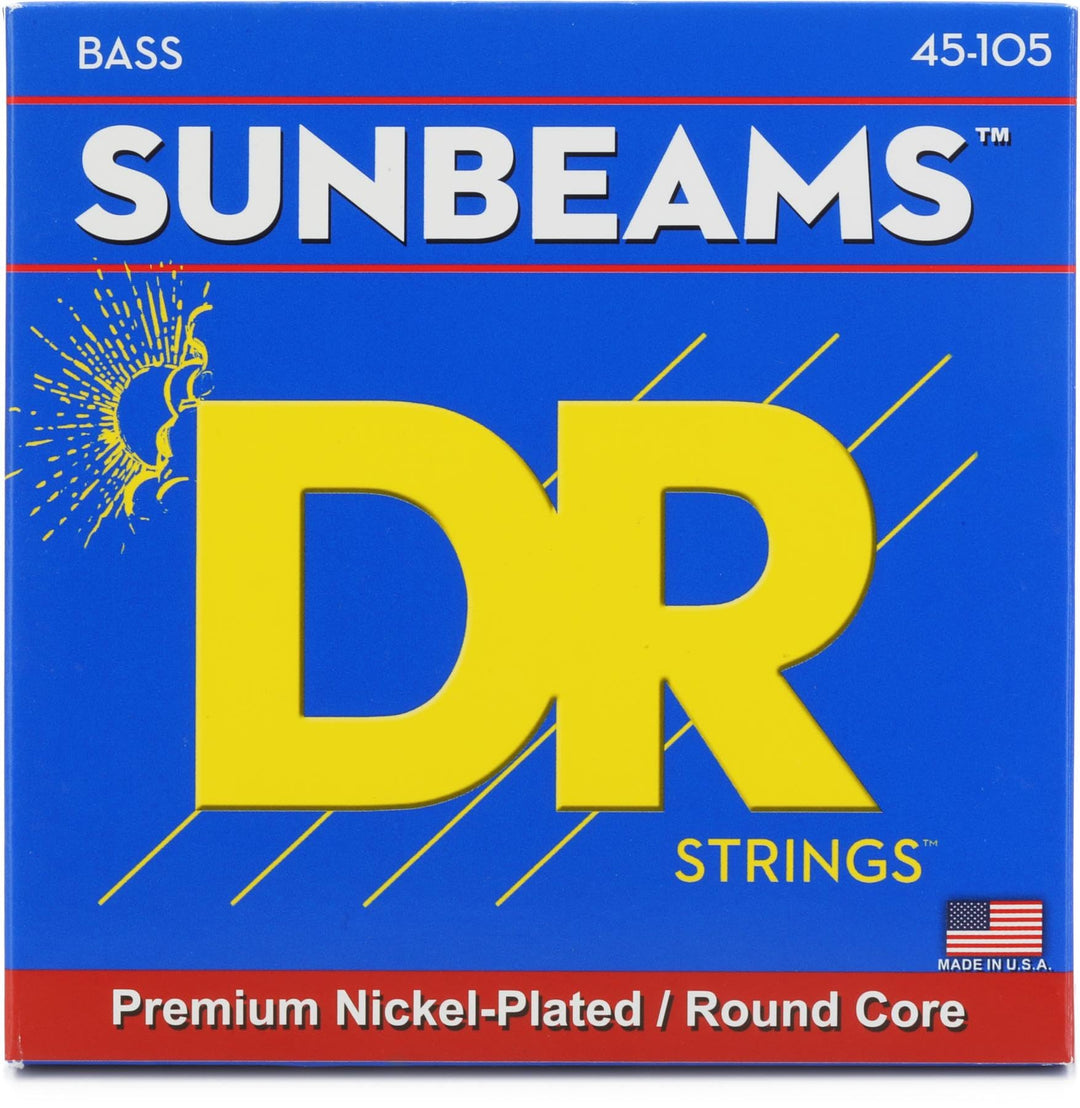 DR Strings SUNBEAM NMR-45 Sunbeam Medium Saite Einzelbett SUNBEAM: Mittel 45-105, Einzelbett SUNBEAM