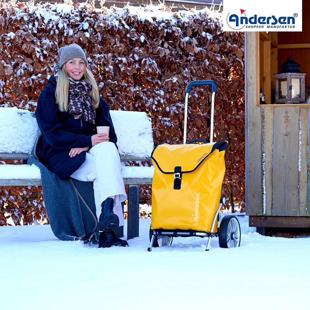 ANDERSEN Einkaufstrolley - Royal Shopper Ortlieb gelb 49 L Handwagen, wasserdicht, wetterfest, Alumi