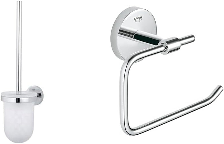 GROHE Essentials - Toilettenbürstengarnitur & BAU Cosmopolitan - WC-Papierhalter (Material: Metall,