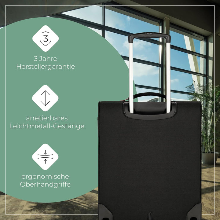 travelite 2 Rad Handgepäck Koffer mit Schloss erfüllt IATA Bordgepäck Mass, Gepäck Serie CABIN: Komp