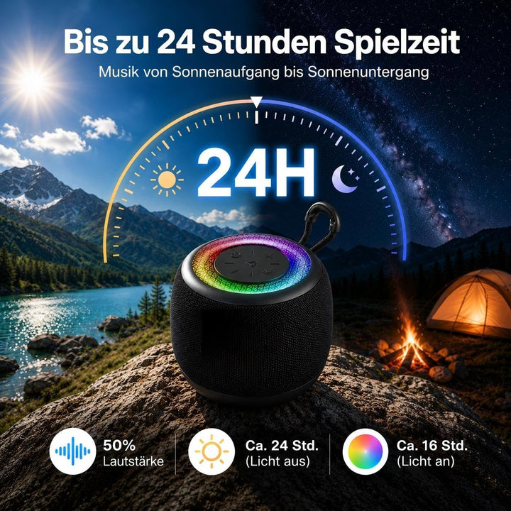 JYX Bluetooth Lautsprecher, 60W Tragbarer Party Lautsprecher mit Bluetooth 5.3, IPX7 Wasserdicht, TW