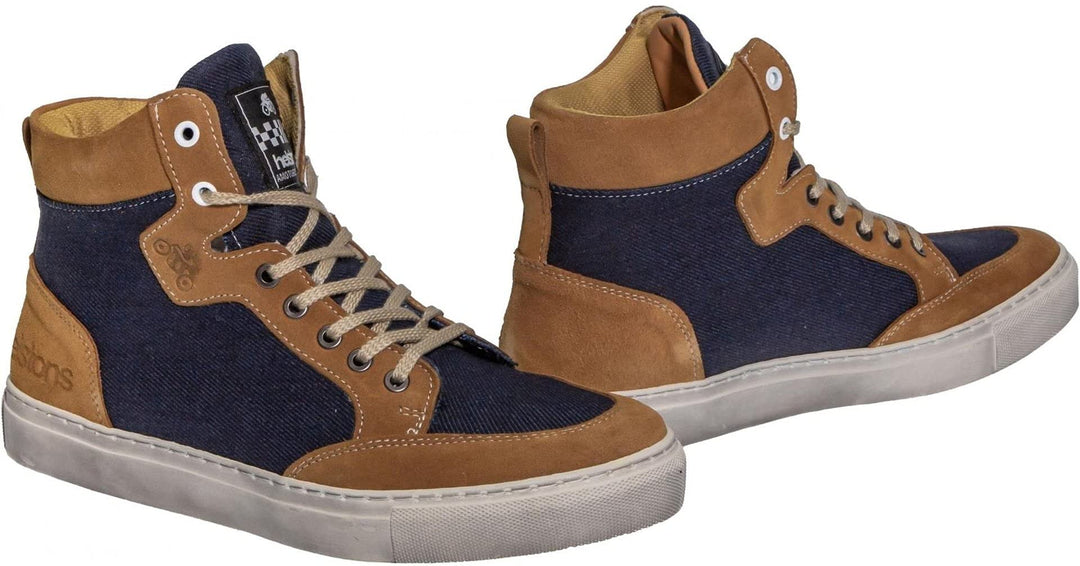 Helstons Kobe Motorradschuhe, blau/gelb, 41 Blau Gelb 41 EU, Blau Gelb 41 EU