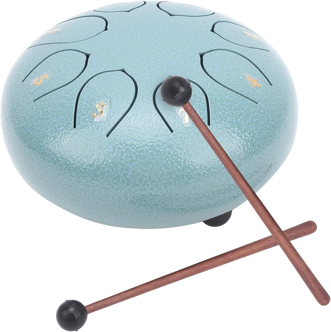 Steel Tongue Drum Kit, 6 Zoll 8 Note Tongue Drum für Kinder mit Schlägeln und Stofftasche für Yoga-M