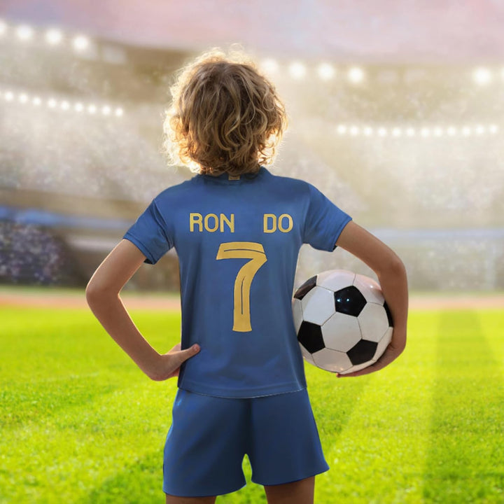 ZSJMY Fussbal Trikot Set Kinder, Nr. 7 Fussball Trainingstrikot, Fans Fussballtrikots, Schnell Trock
