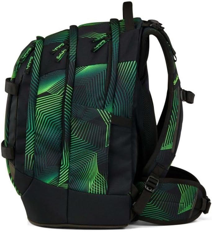 Satch Pack Schulrucksack Set 3tlg. inkl. Schlamperbox und Sporttasche (Seismic Green), Seismic Green