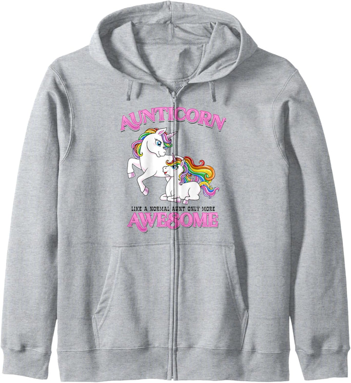 Aunticorn Like A Normal Aunt Only More Awesome Einhorn Tante Kapuzenjacke