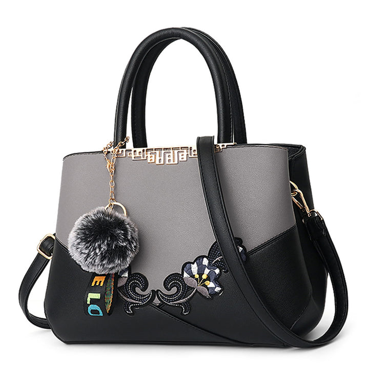 DORRISO Damen Handtasche Mode Stickdesign Schultertasche Grosse Kapazität Umhängetasche Casual Reise