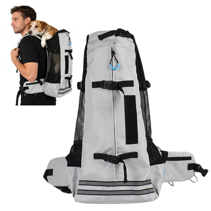 PETCUTE Hundetransportrucksack,Atmungsaktiver Haustier-Rucksack mit Sicherheitsverschluss &amp; Reflekto