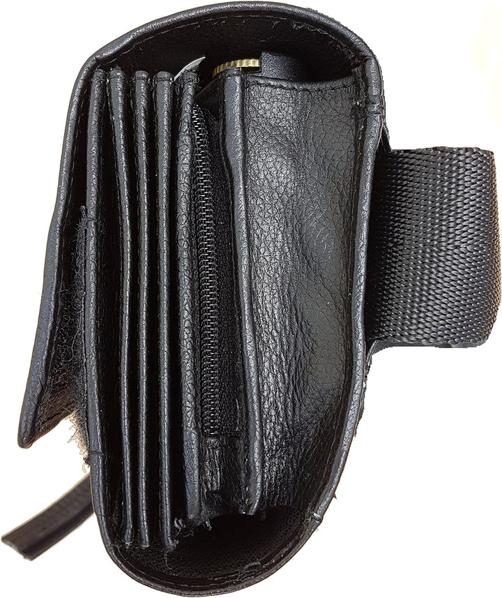 CLAIRE-FONCET Hochwertige Rindsleder Kellnertasche, Kellnergeldbörse, Kellnergeldbeutel, Ohne 5 Euro