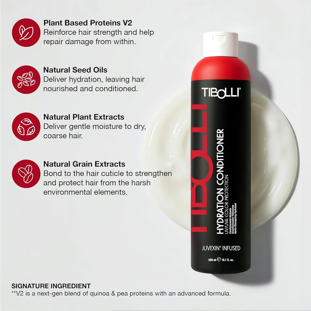 TIBOLLI Hydrating Hair Conditioner (10.1 Fl Oz/300ml) Arganöl, feuchtigkeitsspendende, reparierende,