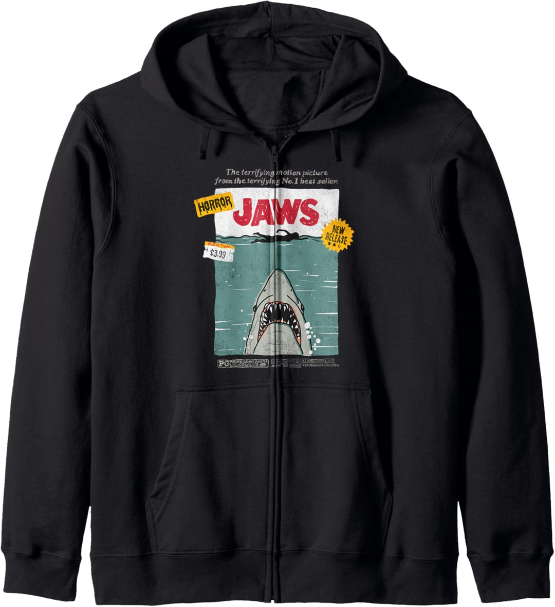 Jaws Retro VHS Cover Kapuzenjacke