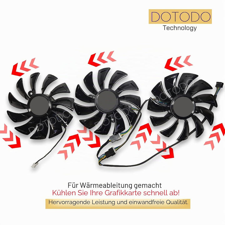 Dotodo 87 mm GA92S2U DC12V 0.46A 4PIN Grafikkarte kühlt Lüfter für ZOTAC GeForce RTX 2080 RTX 2080 T