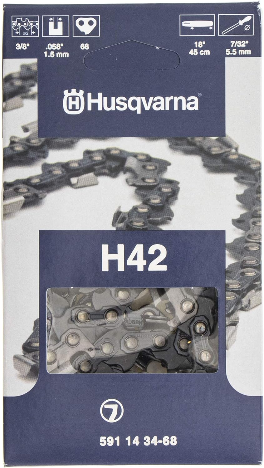 Husqvarna 591143468 501841468 Kette H42 45cm 3 8 VM 1,5mm 68TG