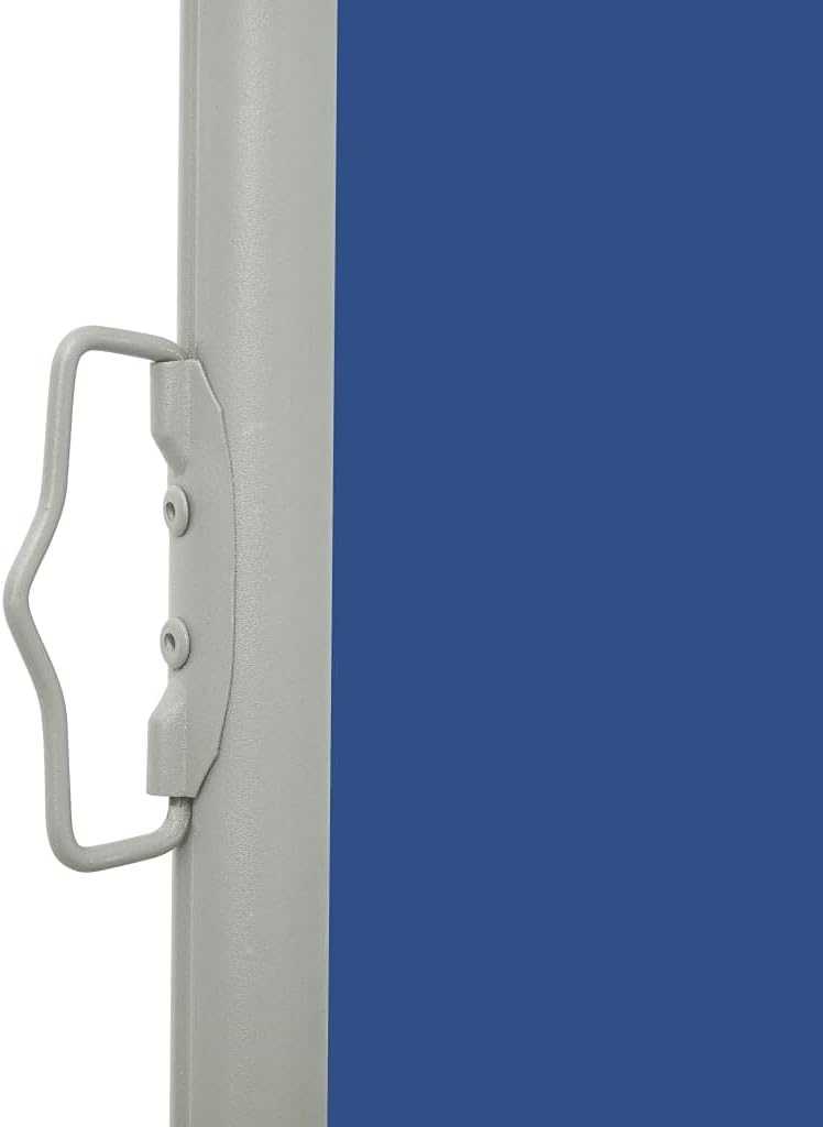 puraday 100x300 cm Ausziehbare Seitenmarkise Blau Terrassen-Sichtschutz Balkon Seitenwand Stilvolle