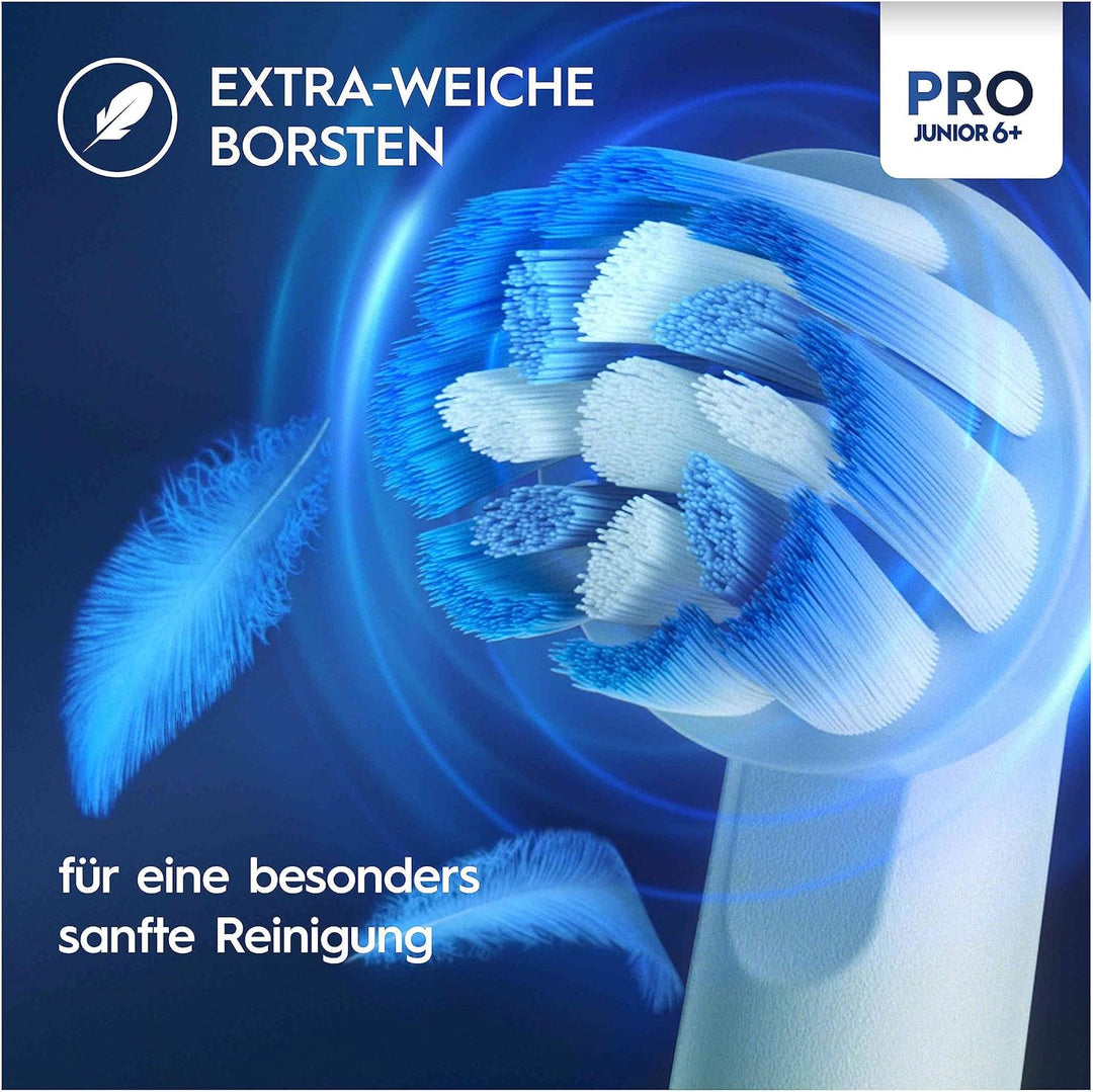 Oral-B Pro Junior Elektrische Zahnbürste/Electric Toothbrush für Kinder ab 6 Jahren, Drucksensor, 3