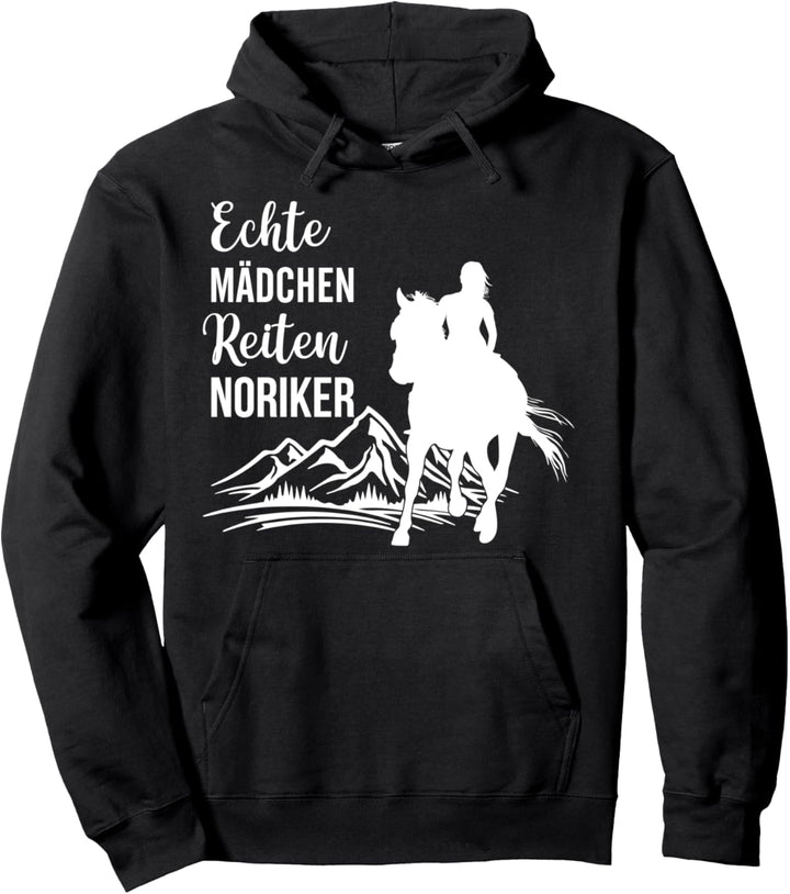 Noriker Pferde Mädchen Sprüche Reiterin Pullover Hoodie