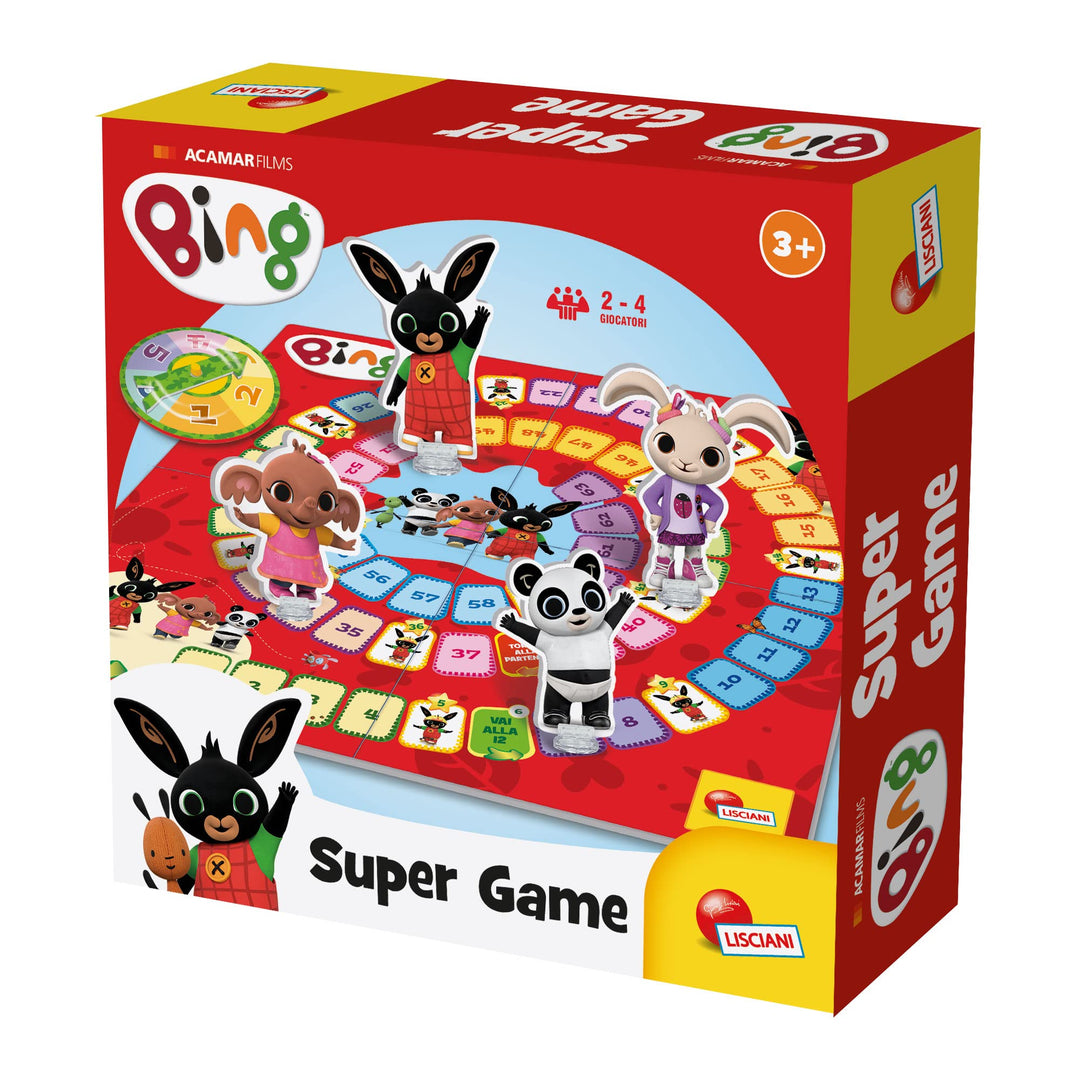 Lisciani - Bing - Super Game - Kreatives und Lustiges Gänsespiel für Kinder ab 3 Jahren - 2 bis 4 Sp