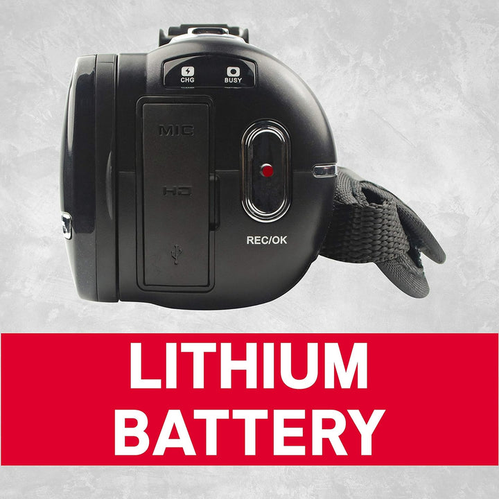 AgfaPhoto Realimove CC2700 – Caméscope Numérique, Vidéo 2.7K, 24MP, Écran Tactile 3’’, Zoom 18X, Tél