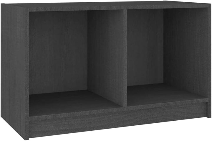 homiuse TV-Schrank TV Lowboard Grau 70x33x42 cm Massivholz Kiefer TV Board Fernsehschrank Fernsehtis