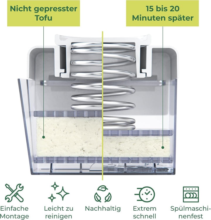 TofuBud Tofu Presse - Tofupresse - Tofu Maker für festen oder extra festen Tofu - Tofu Press Tofu-Pr