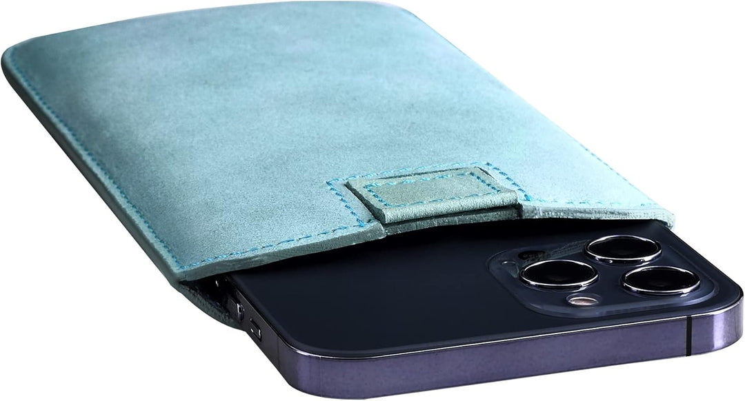 Suncase Original Leder Etui kompatibel mit iPhone 16 Pro (6,3 Zoll) Hülle Tasche Ultra Slim Ledertas