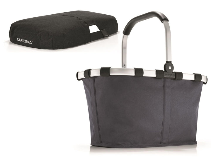 reisenthel Angebot Einkaufskorb carrybag Plus passendes Cover Sichtschutz Abdeckung (Graphite) Grau,