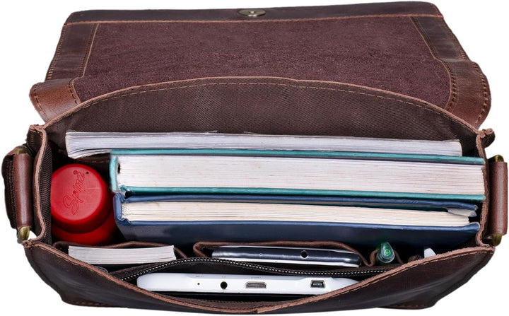 STILORD 'Mircos' Tablet Umhängetasche Leder 9.7 Zoll iPad Tasche für Herren Männer mittel-grosse Sch