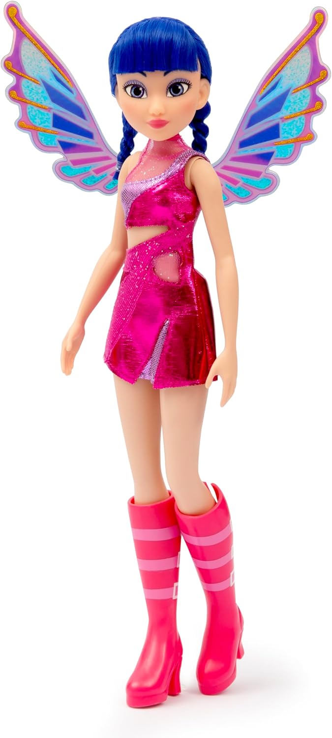 Winx Fairy Doll – Musa with Glitter Wings & Articulated Joints – Removable Fairy Accessories – Music