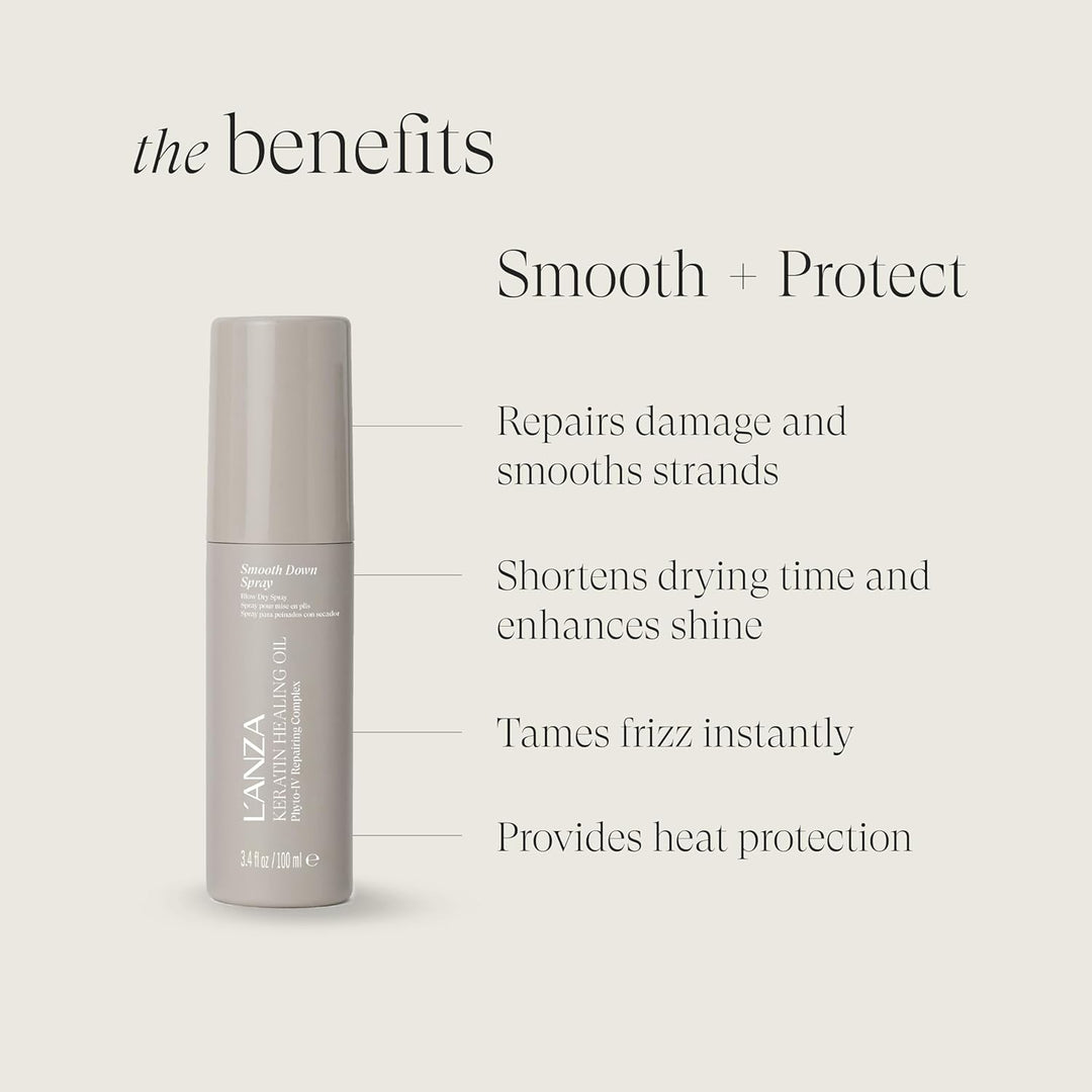 L'ANZA Keratin Healing Oil Smooth Down Blow Dry Hairs pray, Effortlessly Calms, Detangles, and Reduc