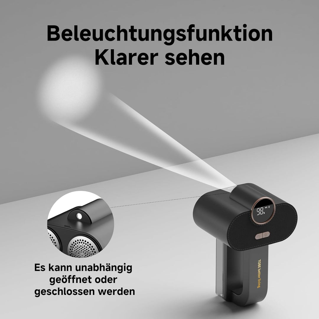 Fusselrasierer Elektrisch,Fusselentferner für 3 Einstellbaren Leistungsstufen,LED-Anzeige,6-Klingen-