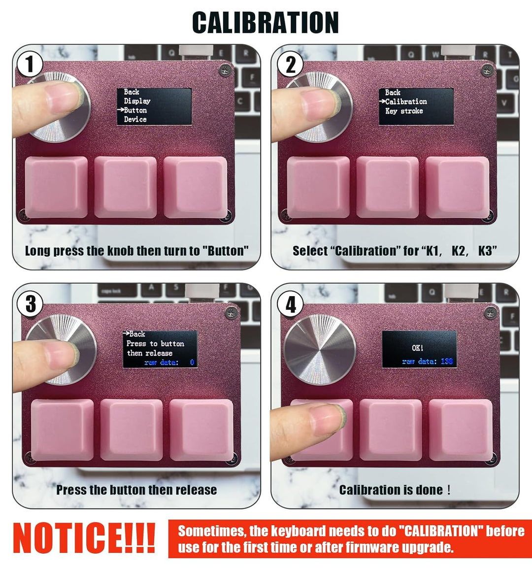 SayoDevice O3C OSU Tastatur, Schnellauslöser Mit Hall-Schalter, Magnetische Lineare Schalter, Knopf