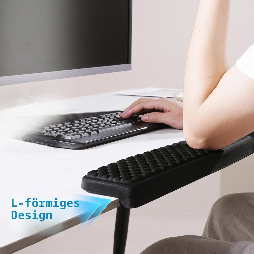 lomonmen Armauflage Schreibtisch,2 Stück L-förmige Schreibtisch Handgelenk Ellenbogenstütze,Ergonomi