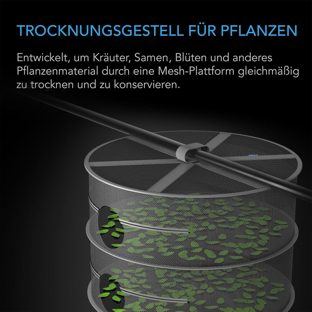 AC Infinity Kräuter-Trockengestell, 4-lagiges Hängenetz für Pflanzen, Samen und Knospen, 45,7 cm Dur