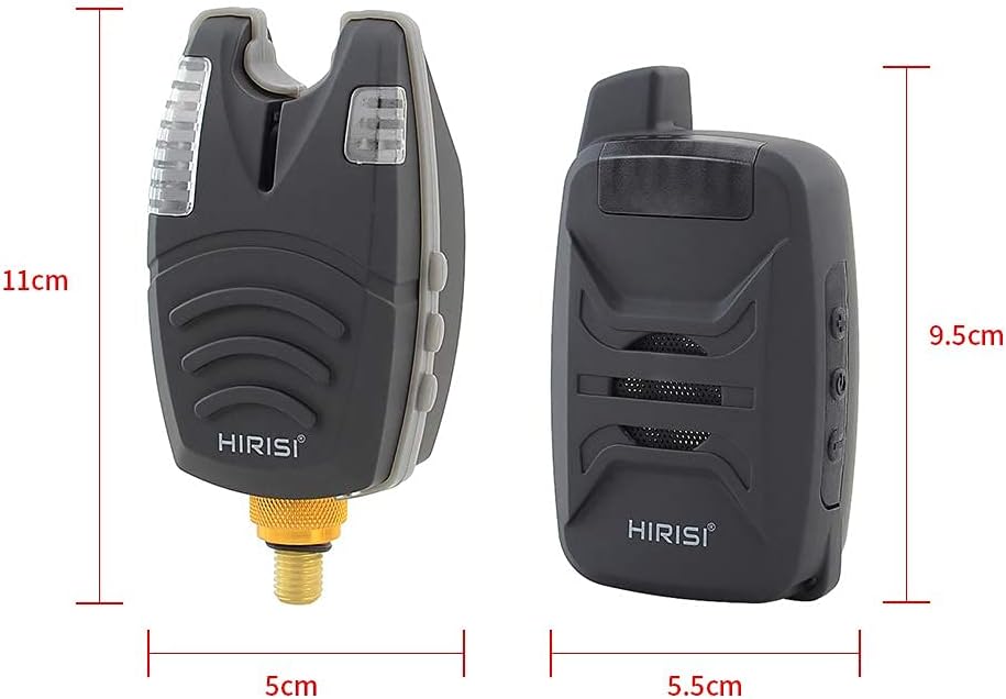 Hirisi Tackle Bissanzeiger für Karpfenangeln, wasserdicht, kabellos, 200 m 30-2, 30-2