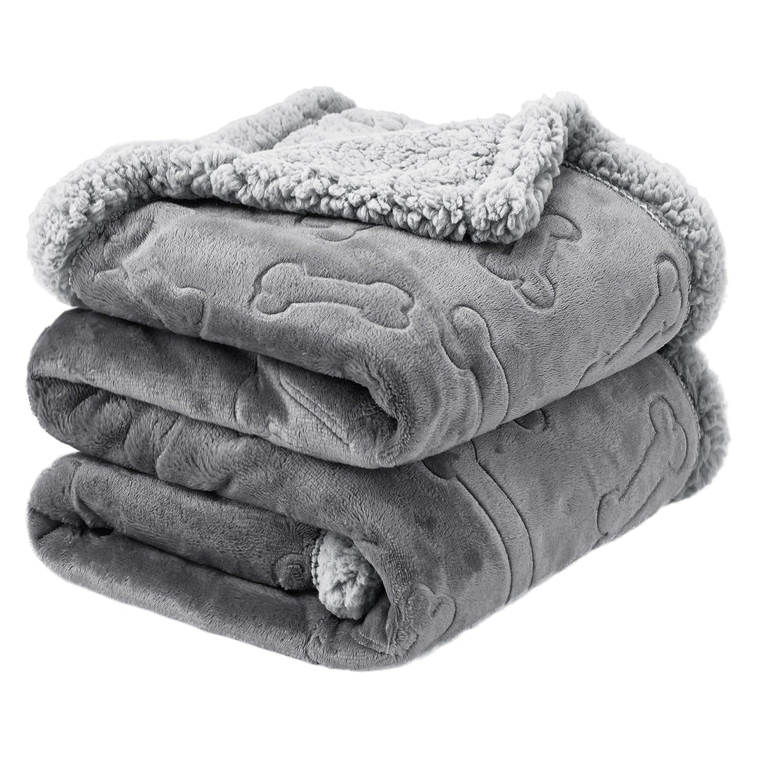 PETTOM wasserdichte Hundedecke, 127 * 100cm Hundedecke Flauschig aus Sherpa Fleece, Hundedecke Wasch