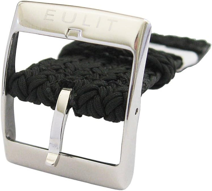 Eulit Palma Pacific Uhrenarmband Nylon, 22 mm, Schwarz