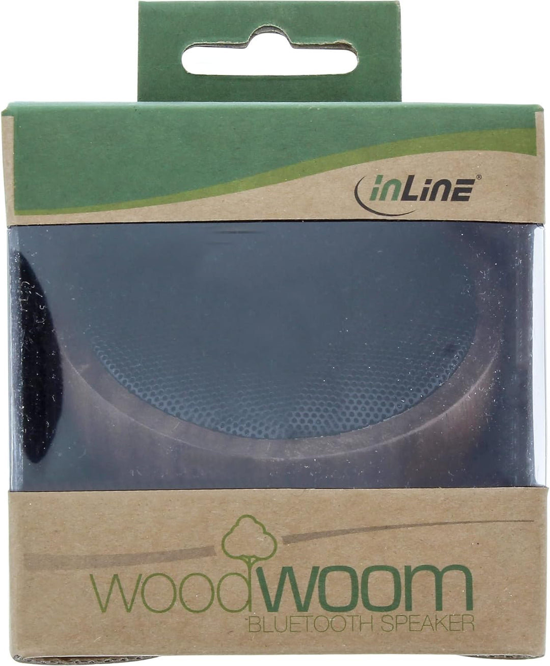 InLine 55380H woodwoom, Mini Bluetooth Walnuss-Holz Lautsprecher, 52mm, braun