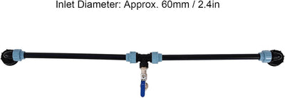 Fafeicy Ellenbogen-IBC-Adapter, Schwanenhals-Auslasshahnanschluss, 60 Mm Einlassdurchmesser, um Den