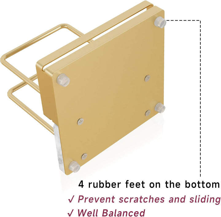 Serviettenhalter Golden, Serviettenhalter aus Metall & Marmor Serviettenspender mit Caddy für Tisch