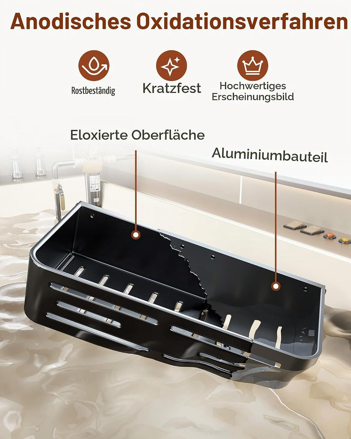 Orimade Duschablage zum Hänge Aluminium-Duschregal zum Hängen, Verstellbare Duschkorb ohne Bohren,2