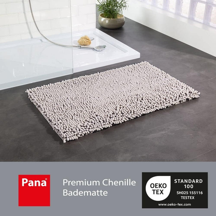PANA Chenille Badematte in versch. Farben und Grössen • Badteppich aus weichen Fasern • saugstark &
