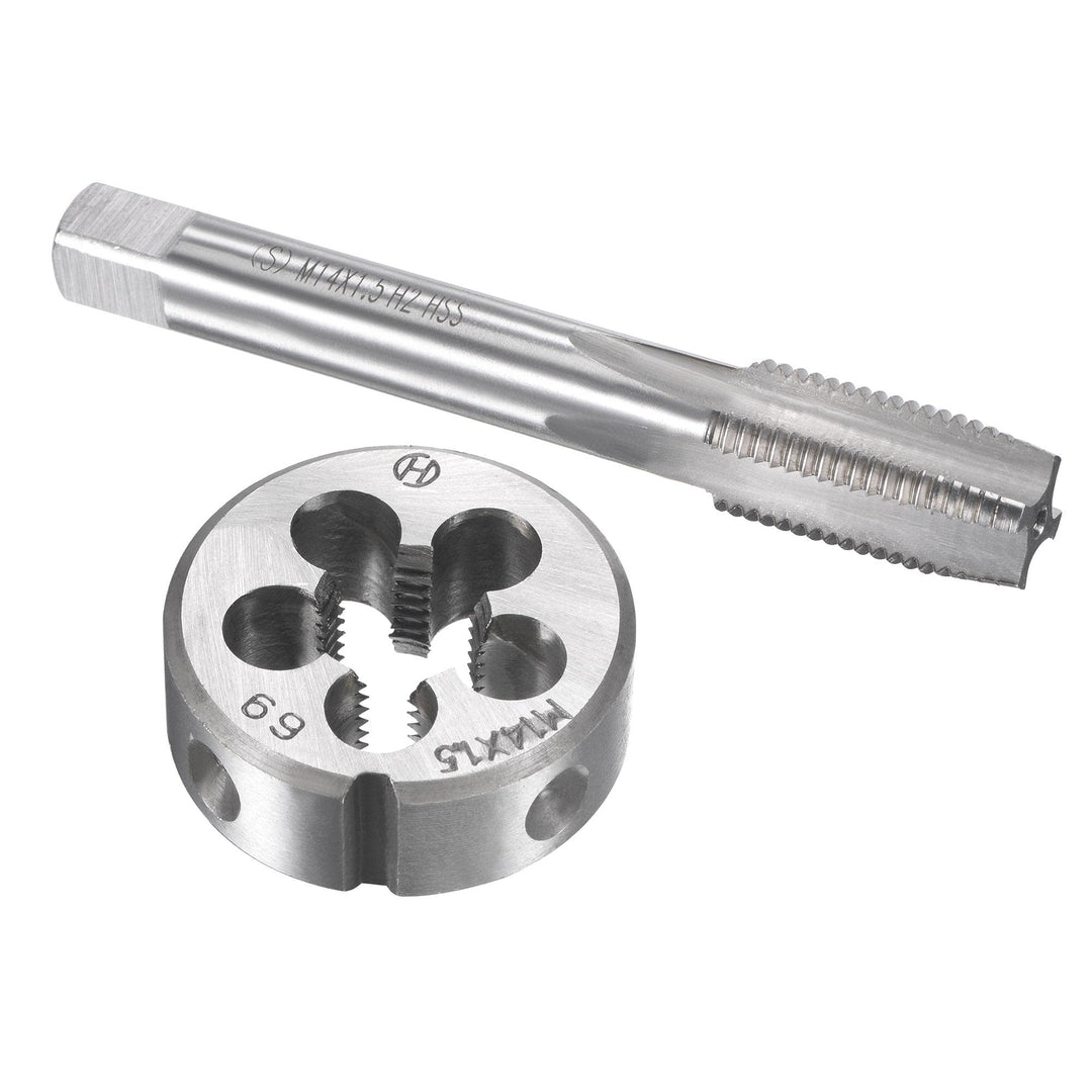 sourcing map Gewindebohrer Schneideisen Set M14 x 1,5mm, Gewindeschneider Schneideisen Set mit Legie