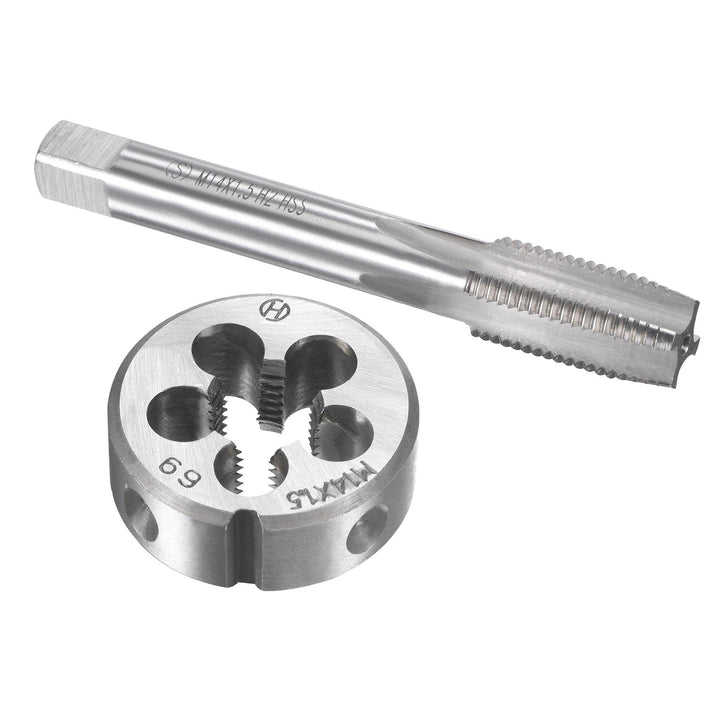 sourcing map Gewindebohrer Schneideisen Set M14 x 1,5mm, Gewindeschneider Schneideisen Set mit Legie