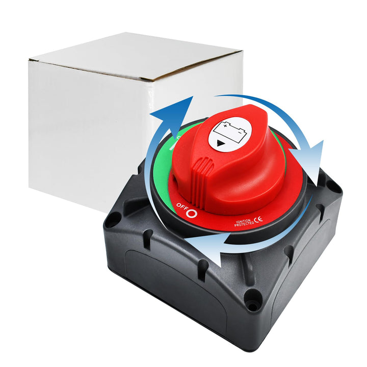 Slocable Batterietrennschalter 12-48V Wasserdichte schwere Doppelbatterie Master Cut Abschalttrennsc