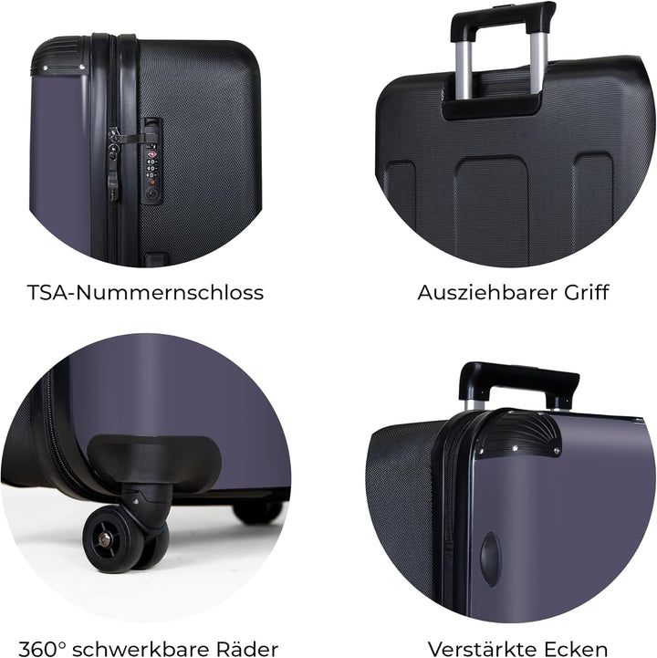 Koffer XL Gross 77x51.5x28 cm Reisekoffer mit Rollen Leicht Trolley grosser Hartschalenkoffer Rollko