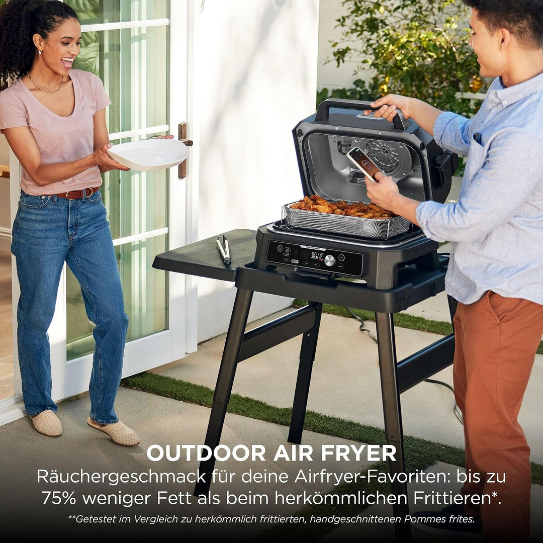 Ninja Woodfire Pro Connect XL Elektrischer BBQ Smoker Grill, App-Steuerung, digitaler Temperaturfühl