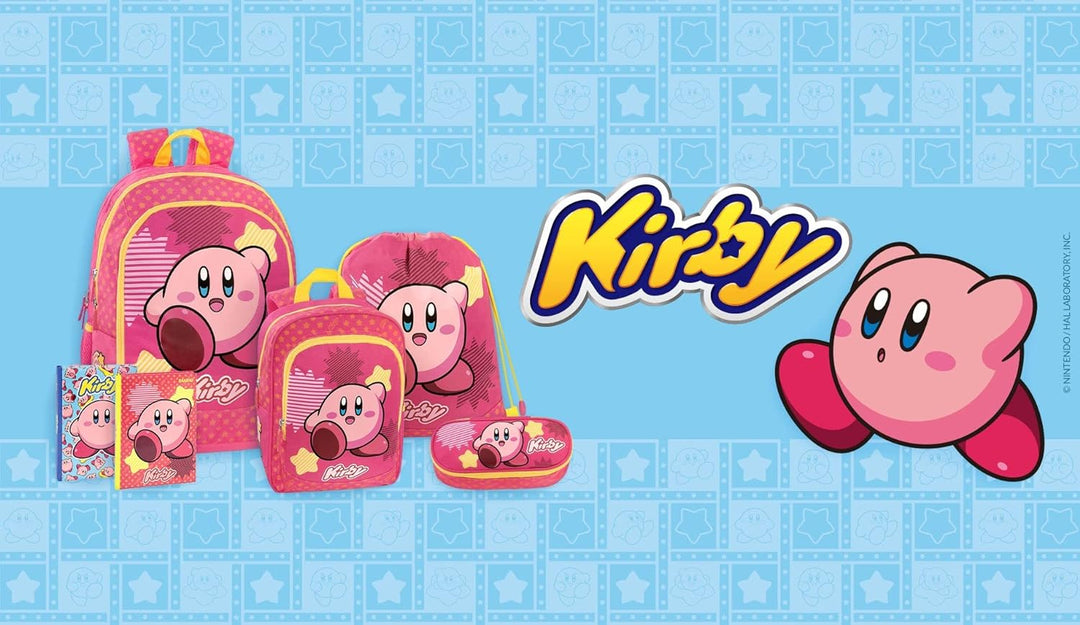 Kirby Mit Stift Frixion, Federmäppchen mit 3 Reissverschlüssen, Unisex, Kinder und Jungen, Rosa (Pin