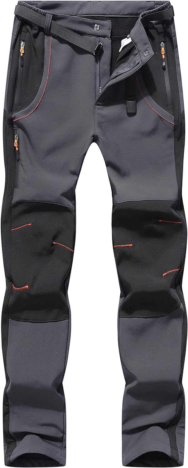 BenBoy Herren Wanderhose Wasserdicht Softshellhose Outdoorhose Winddicht Warm Gefüttert Skihose Snow