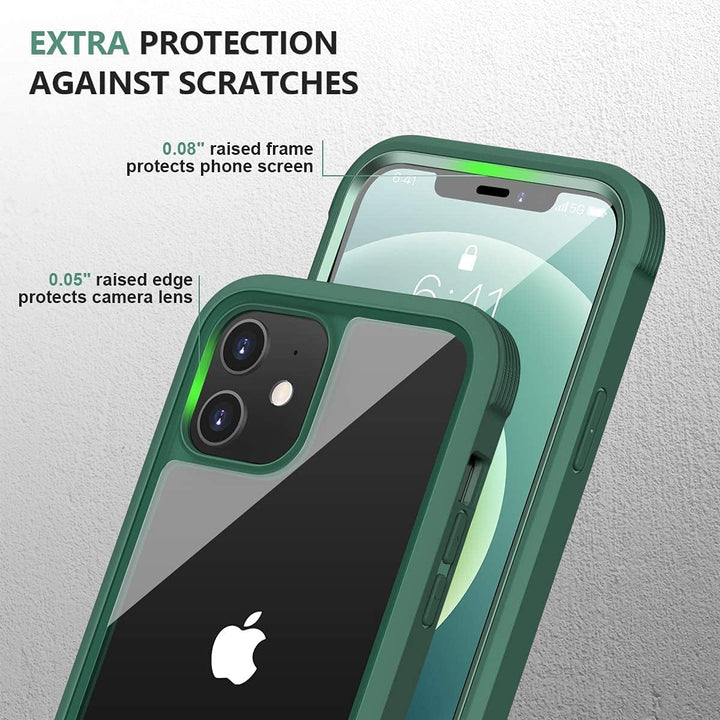 Miracase 360 Grad Hülle Kompatibel mit iPhone 12/12 Pro (6.1 Zoll), Ganzkörper Schutzhülle mit einge