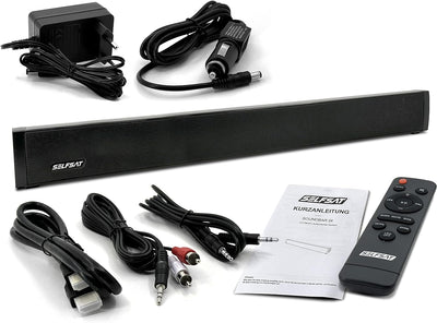 SELFSAT SOUNDBAR 24 (12V Soundbar passend für 24“ TVs) Bluetooth schwarz für 24 Zoll TV`s, für 24 Zo